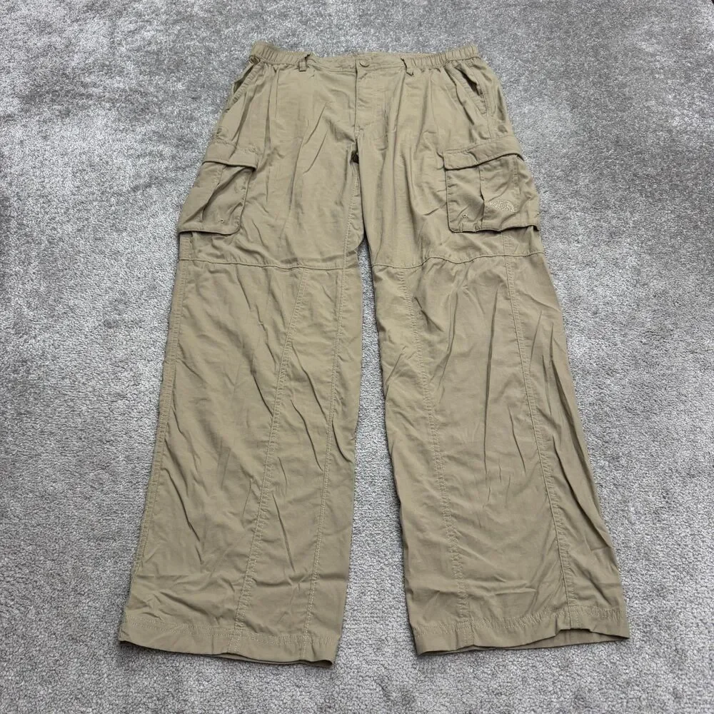 The North Face Cargo Pants Mens 36 Tan Brown Nylon Straight Leg Outdoor Hiking